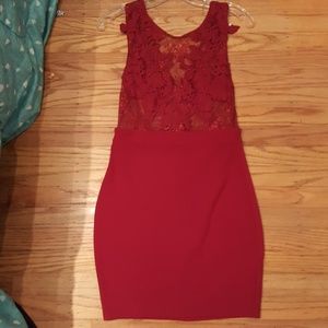 Laced Applique See Through Dress